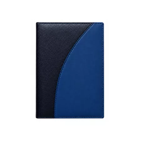 Agenda diaria 2027 de biocuero azul zafiro, diseño elegante de Mora Cueros.