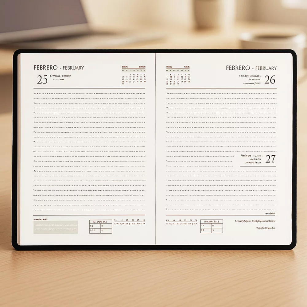 agenda-2026-cuero-correa-negro interior 1 agenda premium 2026 cuero negro