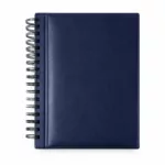 Cuaderno A4 Anillado con Tapa de Cuero Azul – 160 Hojas