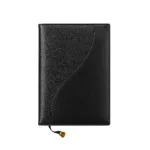Agenda ejecutiva de cuero negro 2027 Black Signature con diseño curvo y doble textura